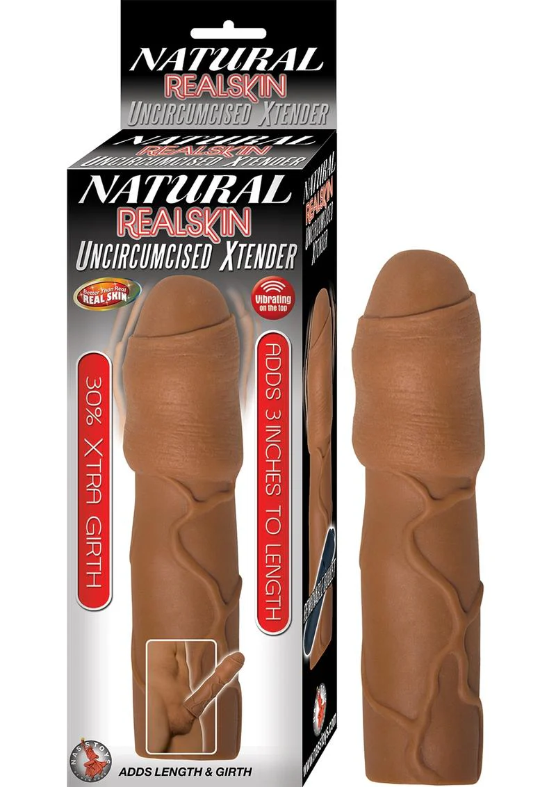 Natural Realskin Uncircumcised Xtender Vibrating Sleeve - Image 7