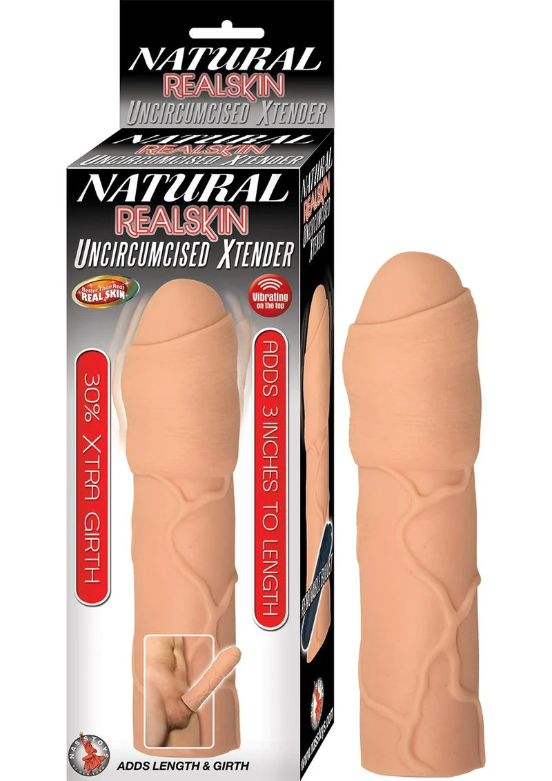 Natural Realskin Uncircumcised Xtender Vibrating Sleeve - Image 8