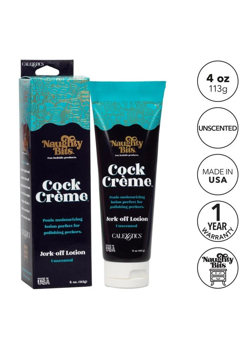 Naughty Bits Cock Crème Unscented Water-Based Jerk-Off Lotion - Image 2
