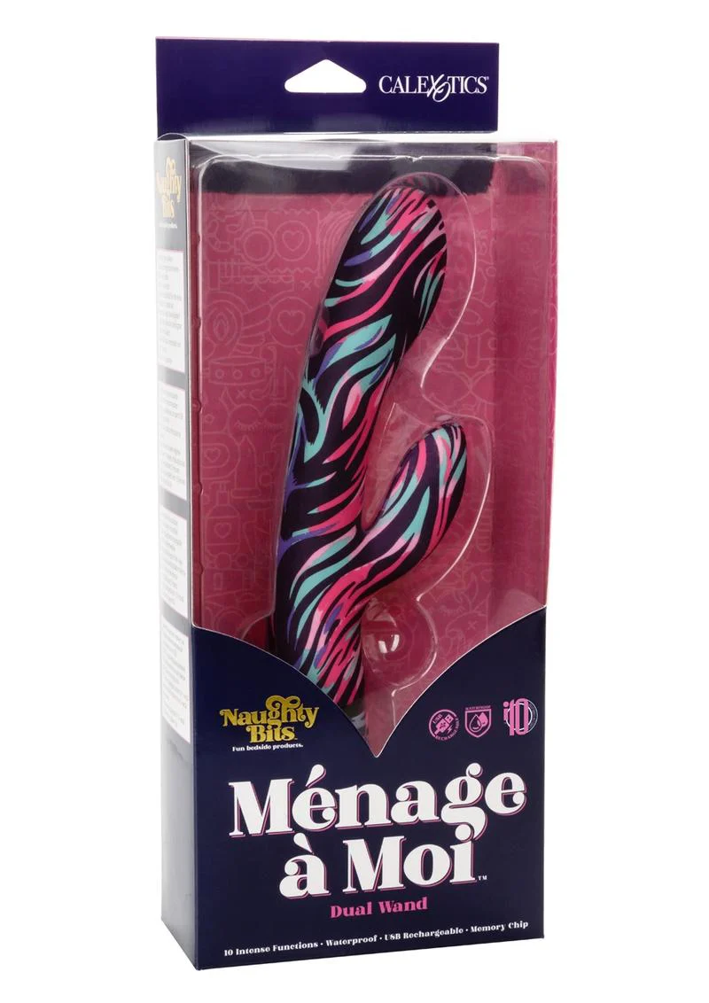 Naughty Bits Ménage à Moi USB-Powered Silicone Twin Wand - Image 4