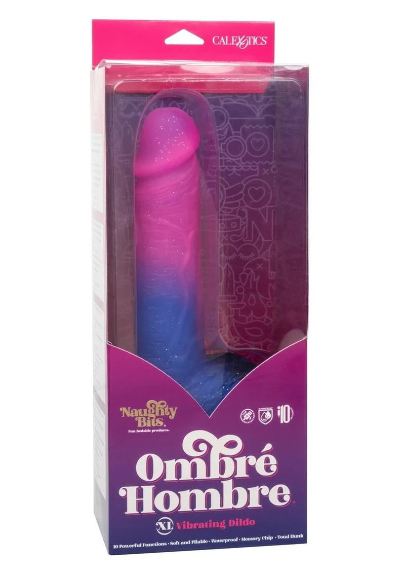Naughty Bits Ombre Hombre XL Waterproof Silicone Vibrating Dildo - Image 4