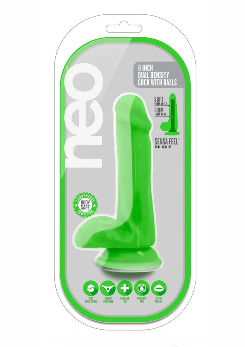 Neo Dual Density Dildo With Balls - Image 13