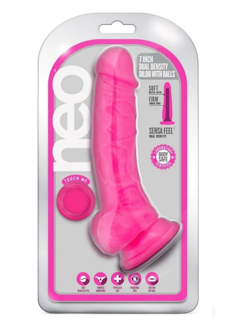 Neo Dual Density Dildo With Balls - Image 14