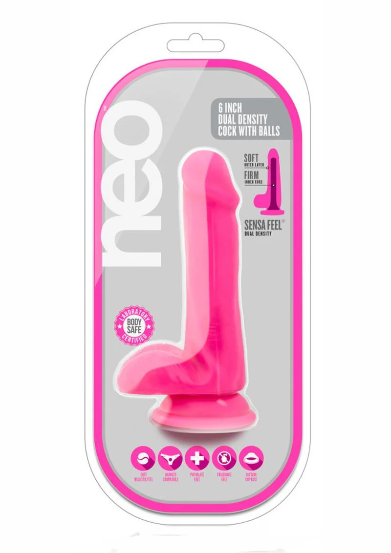 Neo Dual Density Dildo With Balls - Image 15