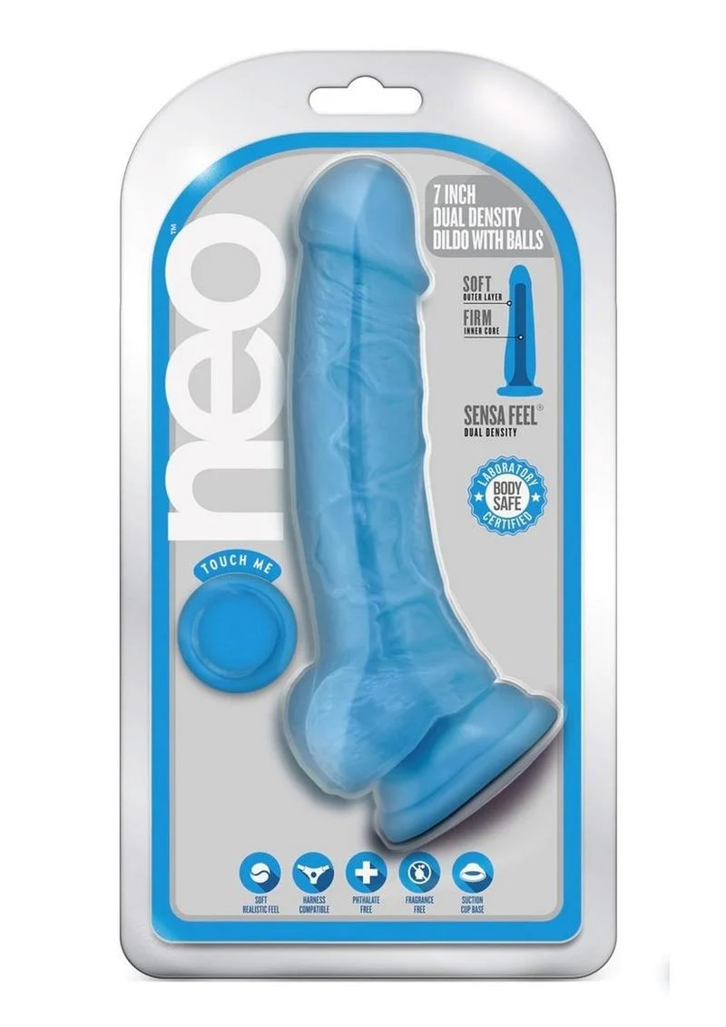 Neo Dual Density Dildo With Balls - Image 16