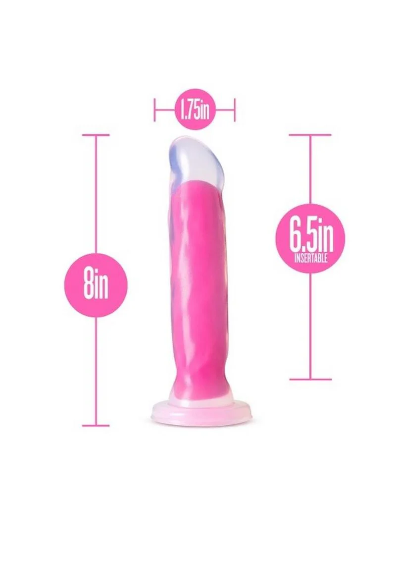 Neo Elite Glow in the Dark Marquee Silicone Dildo 8 Inch - Image 3