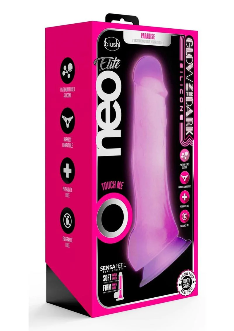 Neo Elite Glow in the Dark Silicone Dildo With Suction Cup - Image 8