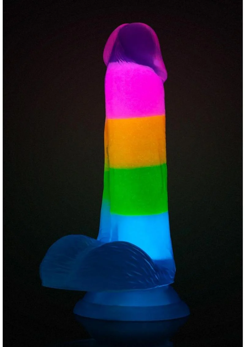 Neo Elite Rainbow Rave Glow-in-the-Dark Dildo - Image 3