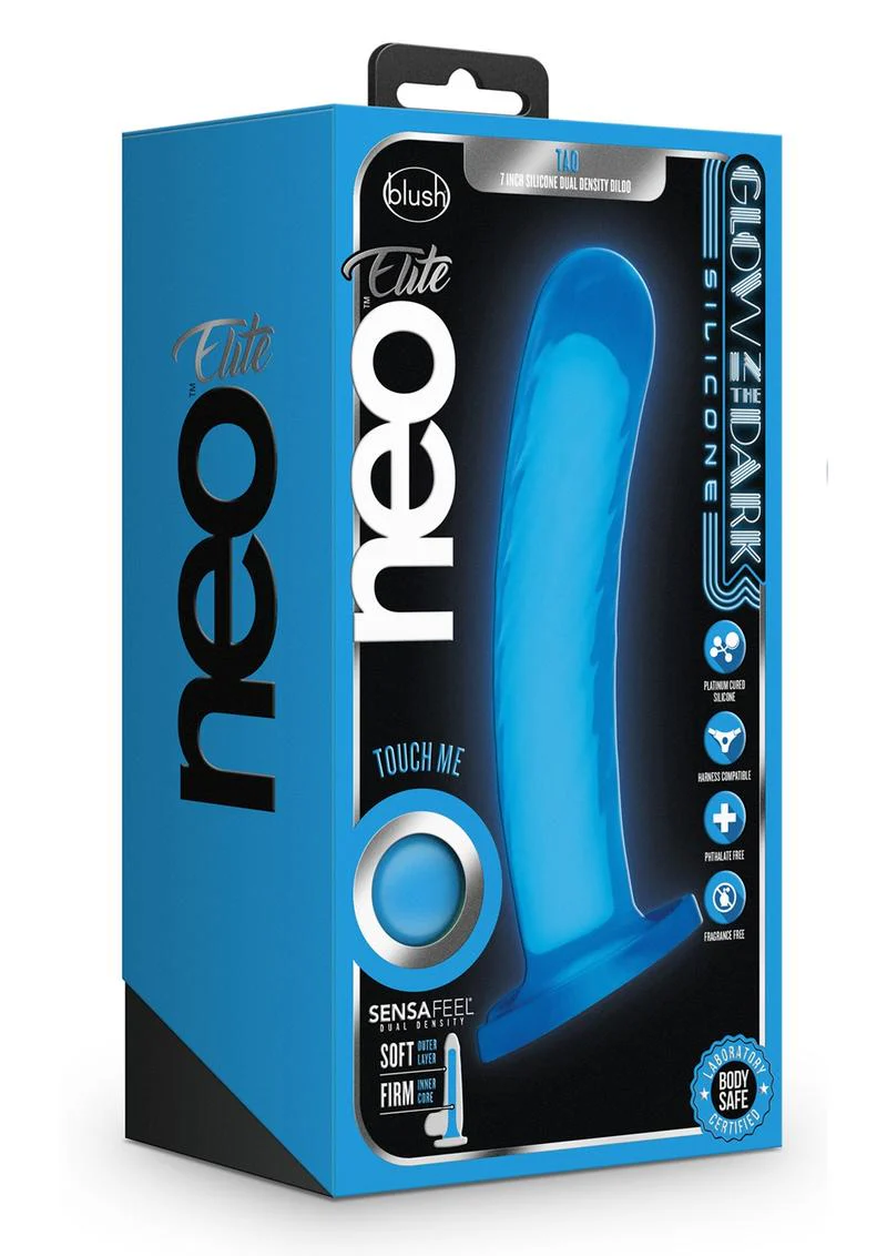 Neo Elite Tao Glow-In-The-Dark Dual-Density Silicone Dildo - Image 3
