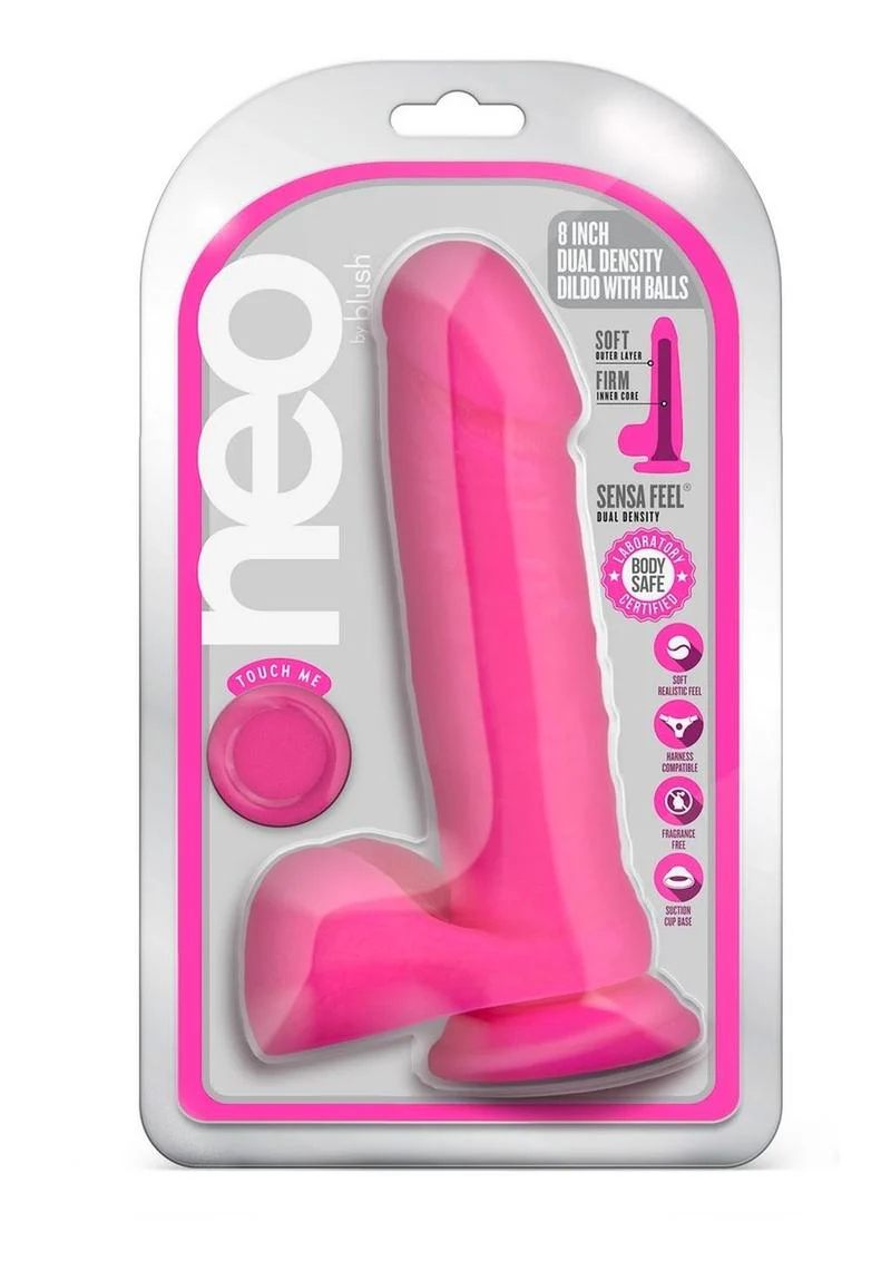 Neo Fragrance-Free Dual Density Dildo With Balls - Image 36