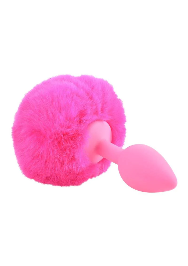 Neon Bunny Tail Silicone Anal Plug by Pipedream - Image 2