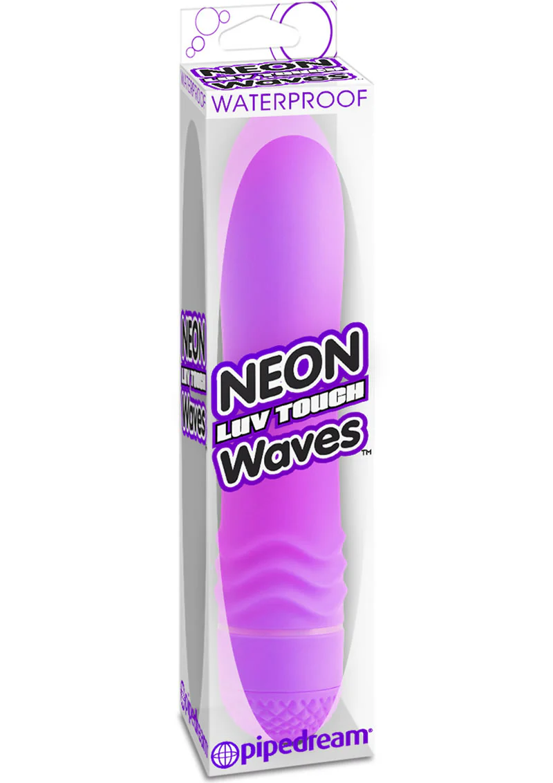 Neon Luv Touch Waves Waterproof Textured Vibrator - Image 4