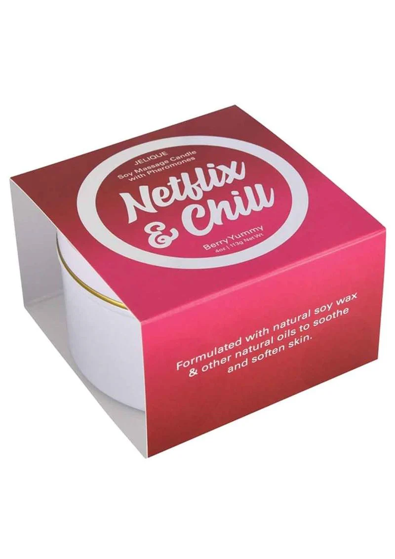 Netflix And Chill Pheromones Soy Massage Candle - Image 3