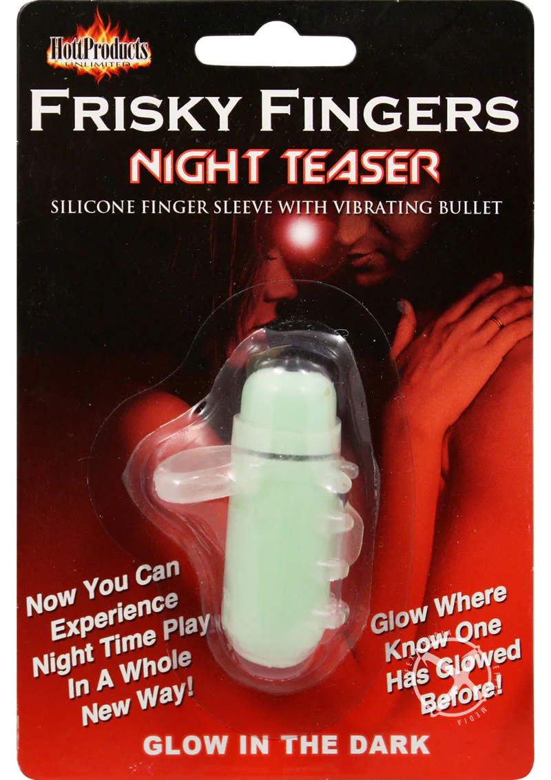 Night Teaser Silicone Finger Sleeve with Vibrating Bullet - Image 2