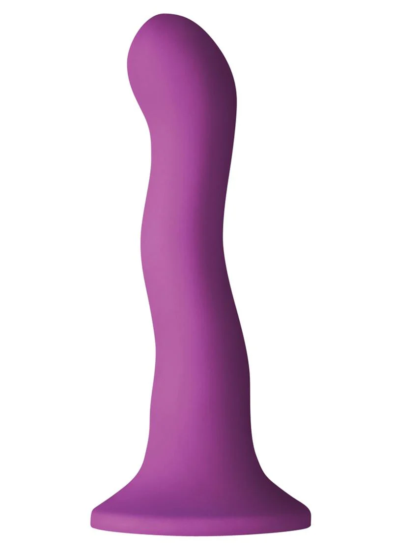 NS Novelties Colours Wave Suction-Cup Base Silicone Dildo - Image 2