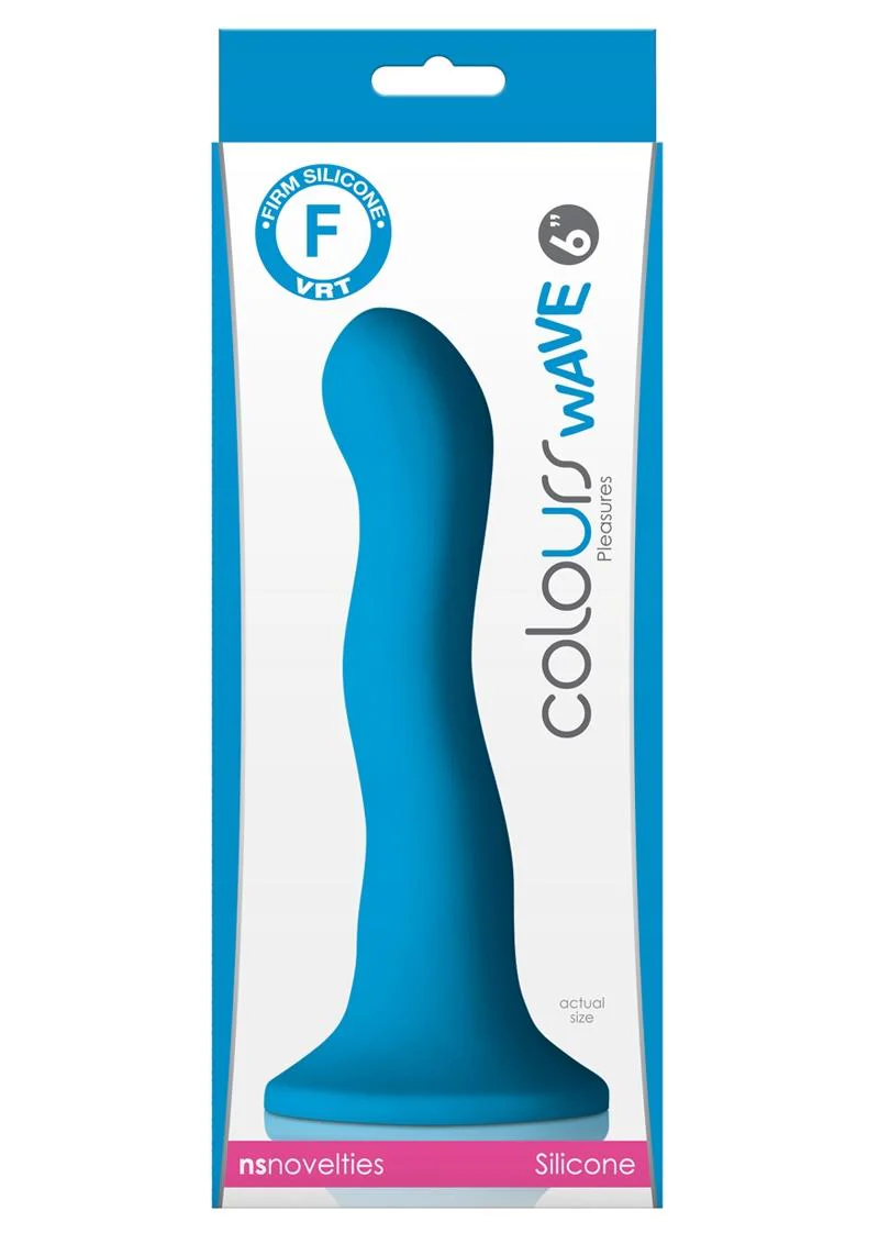 NS Novelties Colours Wave Suction-Cup Base Silicone Dildo - Image 3
