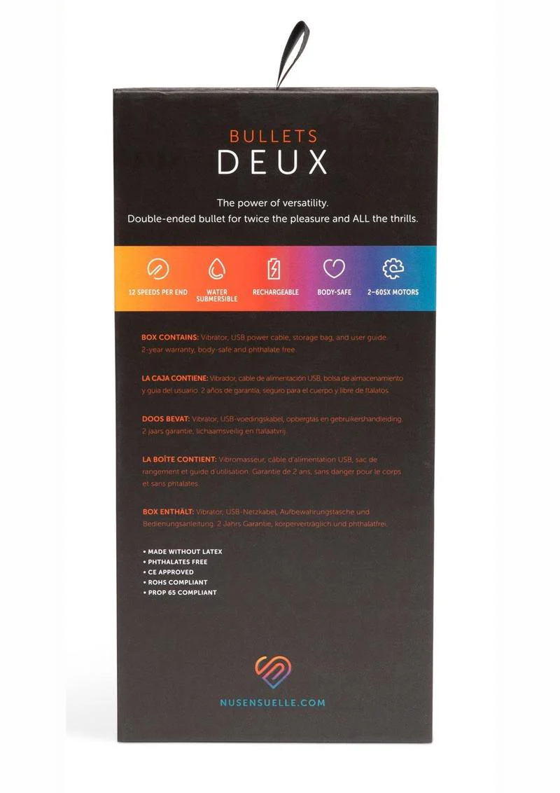 Nu Sensuelle Bullets Deux Rechargeable Bullet Vibrator - Image 8