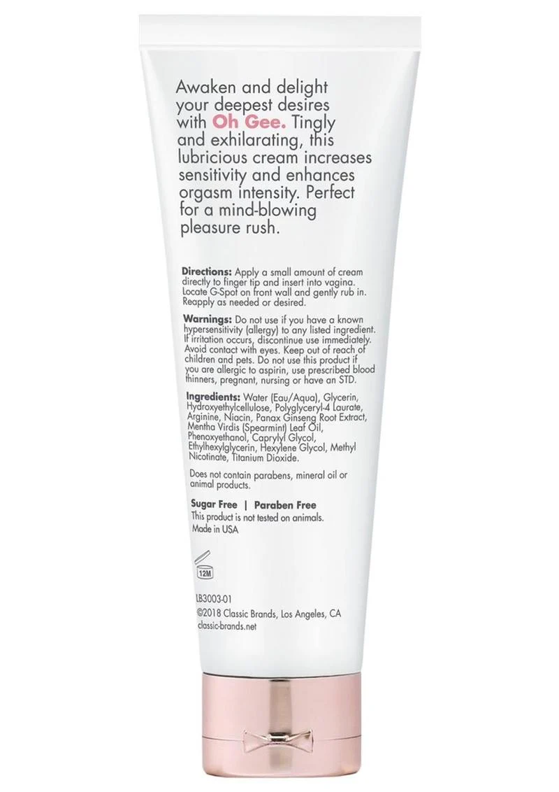 Oh Gee G-Spot Gel Fragrance Free - Image 2