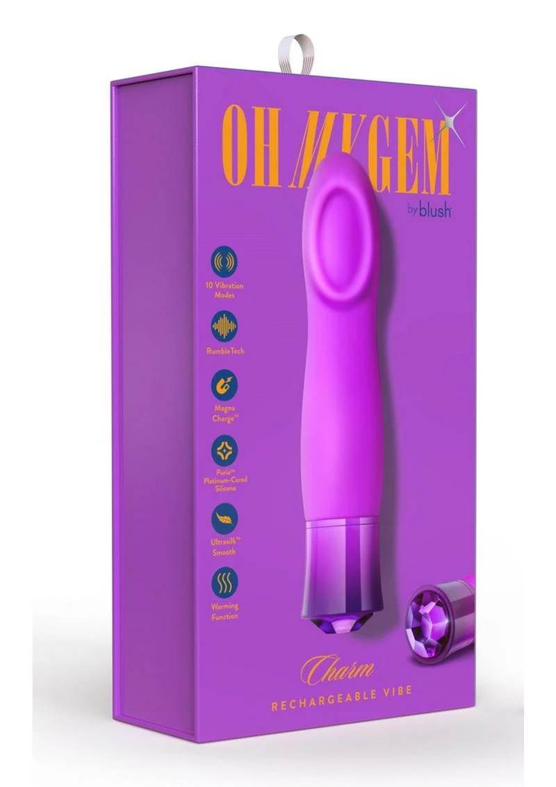 Oh My Gem Charm Rechargeable Silicone Vibrator - Image 4