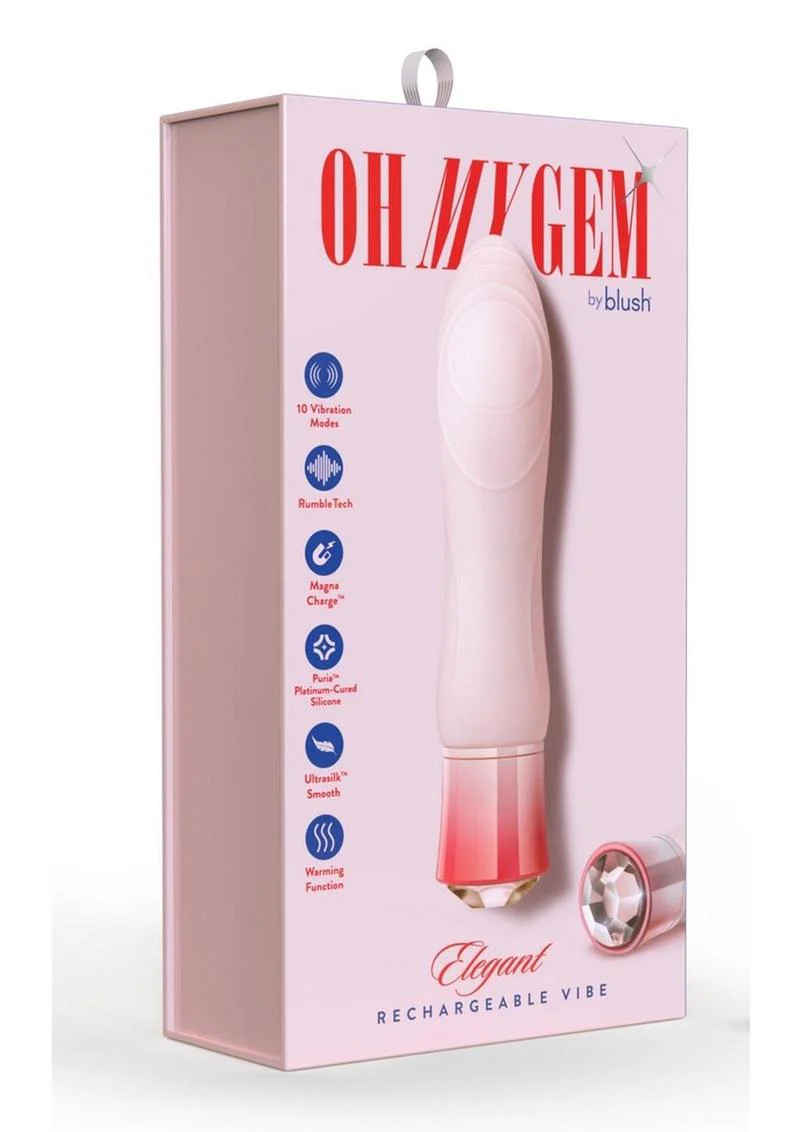 Oh My Gem Elegant Rechargeable Silicone Vibrator – Morganite - Image 4