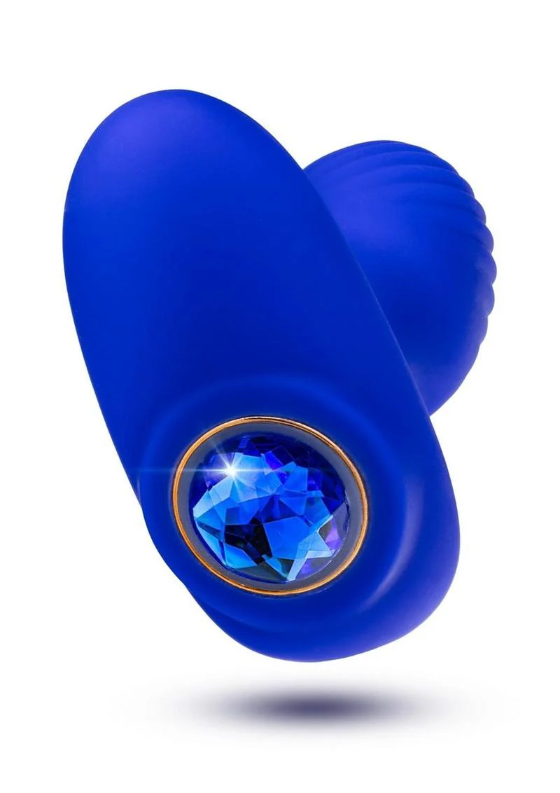 Oh My Gem Mystery Rechargeable Silicone Anal Plug Sapphire Blue - Image 2