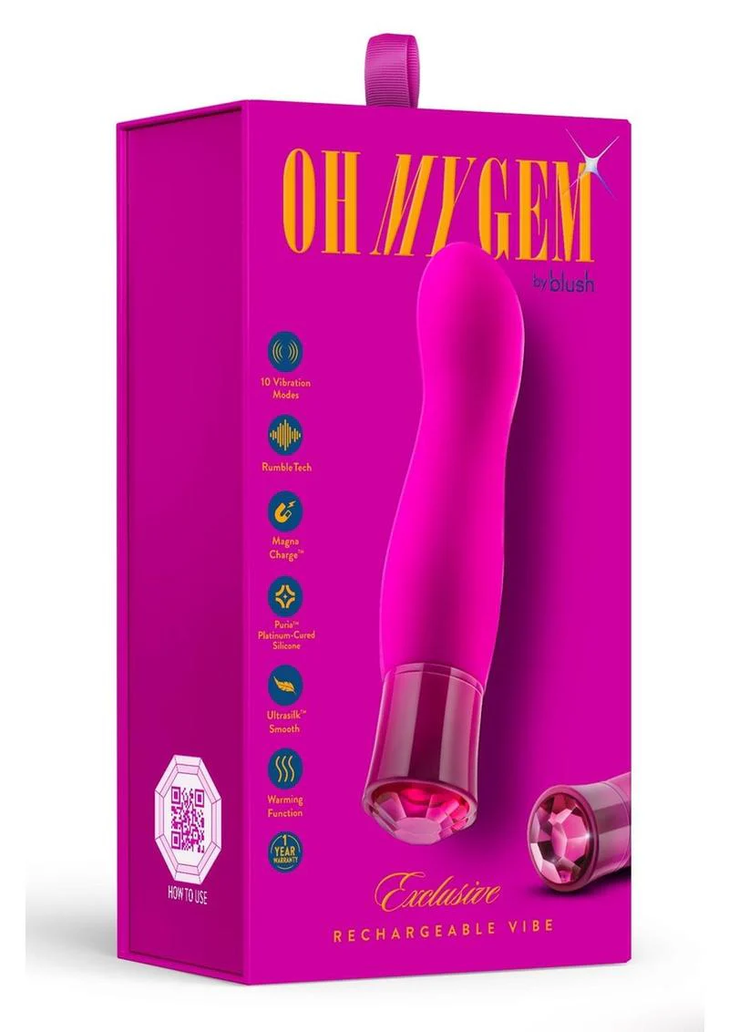 Oh My GemExclusive Rechargeable Silicone G-Spot Vibrator - Image 4