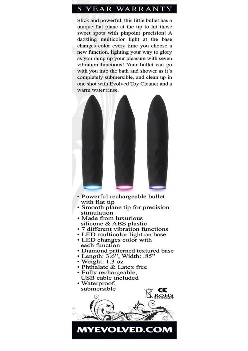 On the Spot Rechargeable Light Up Bullet Vibrator - Image 3