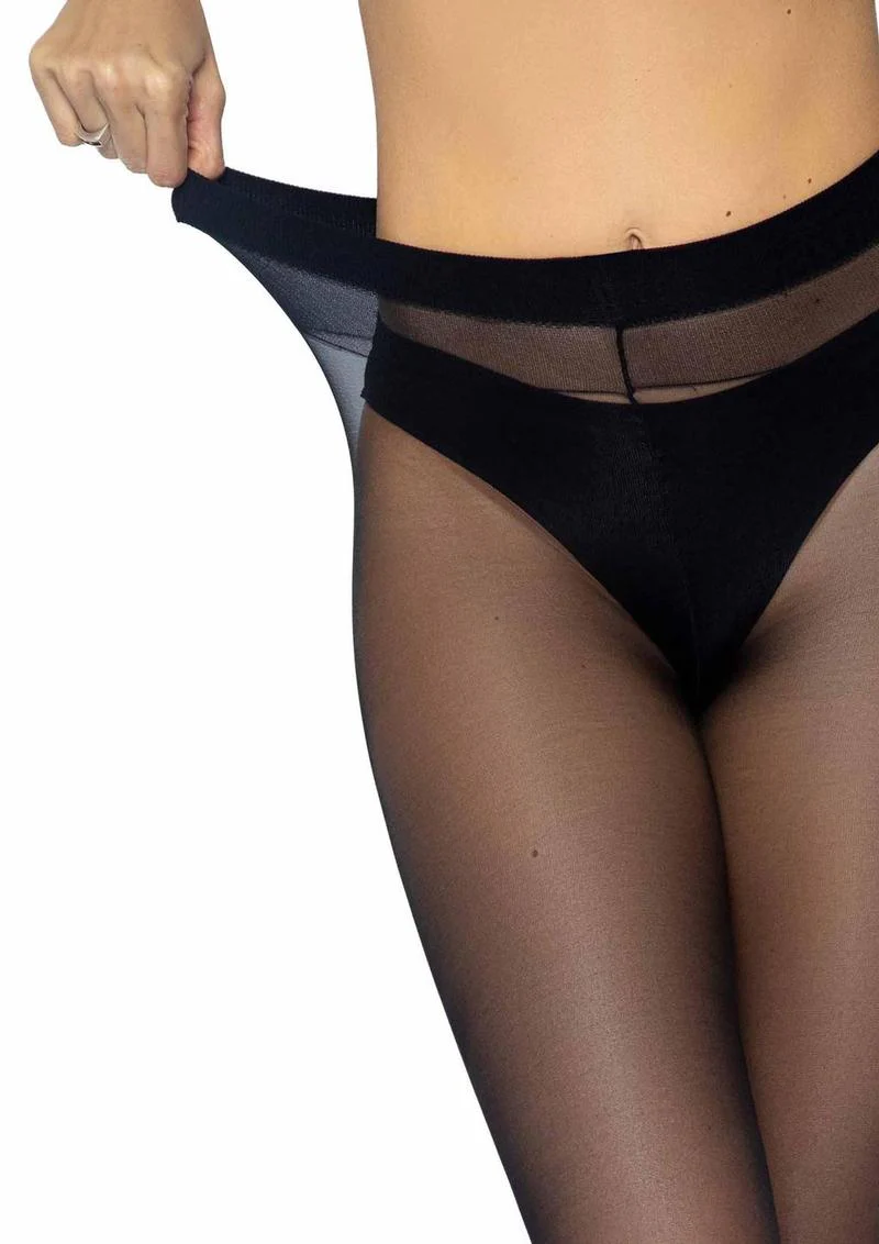 Opaque Sheer-to-Waist Tights - Image 3
