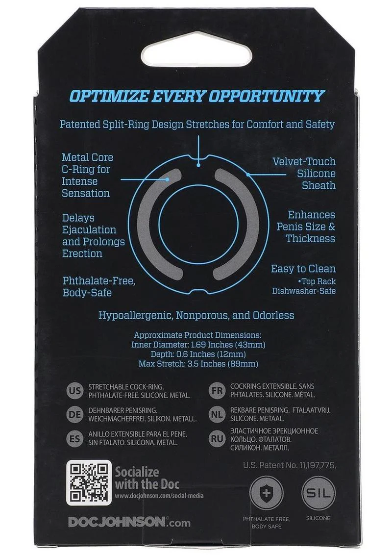 OptiMALE FlexiSteel 43mm Cock Ring - Image 12
