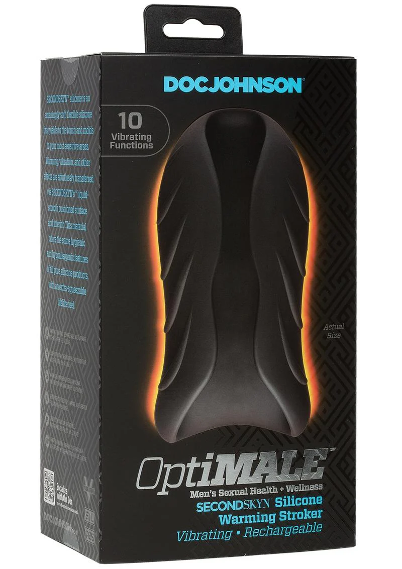 OptiMALE SecondSKYN Silicone Warming Vibrating Stroker - Image 2