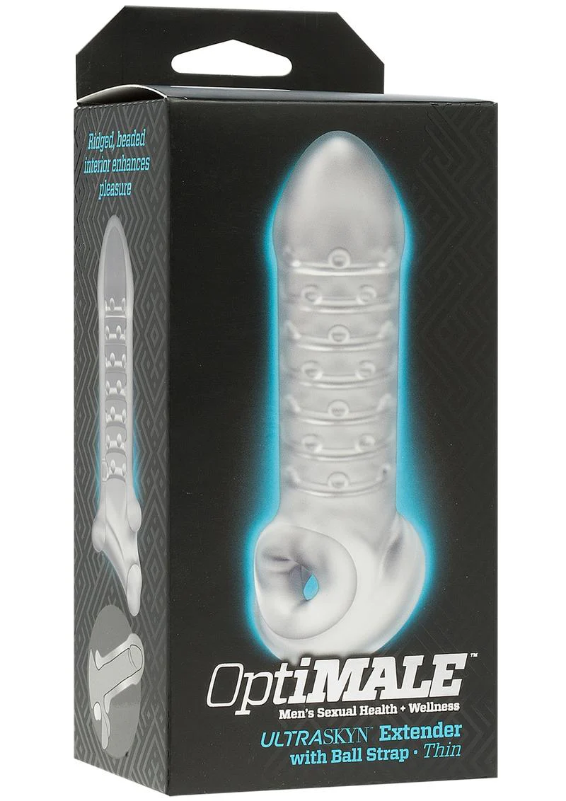 OptiMALE ULTRASKYN Extender with Ball Strap Thin for Men Pleasure - Image 4