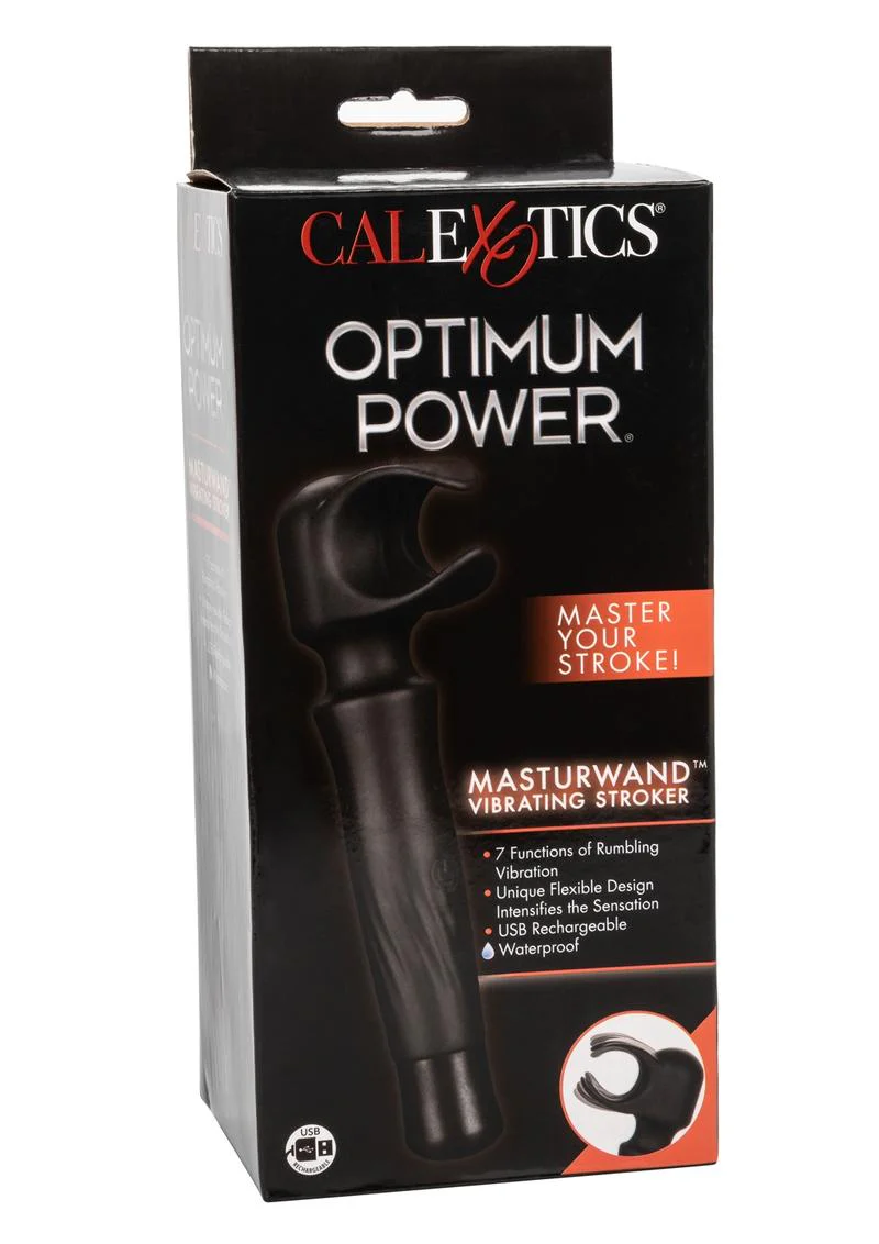 Optimum Power Masturwand Vibrating Stroker Rechargeable Black - Image 4