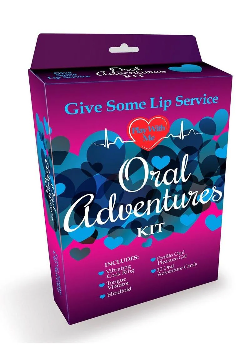 Oral Adventures Kit Vibrating Cock Ring Tongue Vibrator And Gel - Image 2