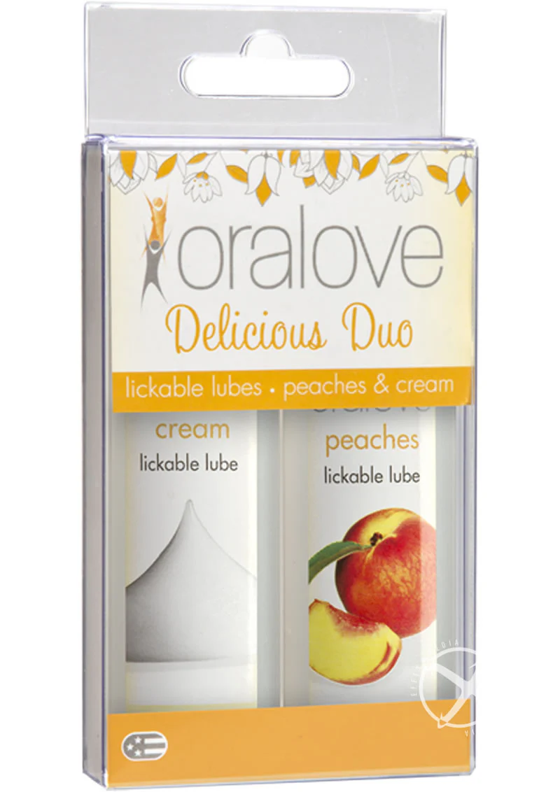 Oralove Delicious Duo Lickable Lubes Peaches And Cream - Image 2