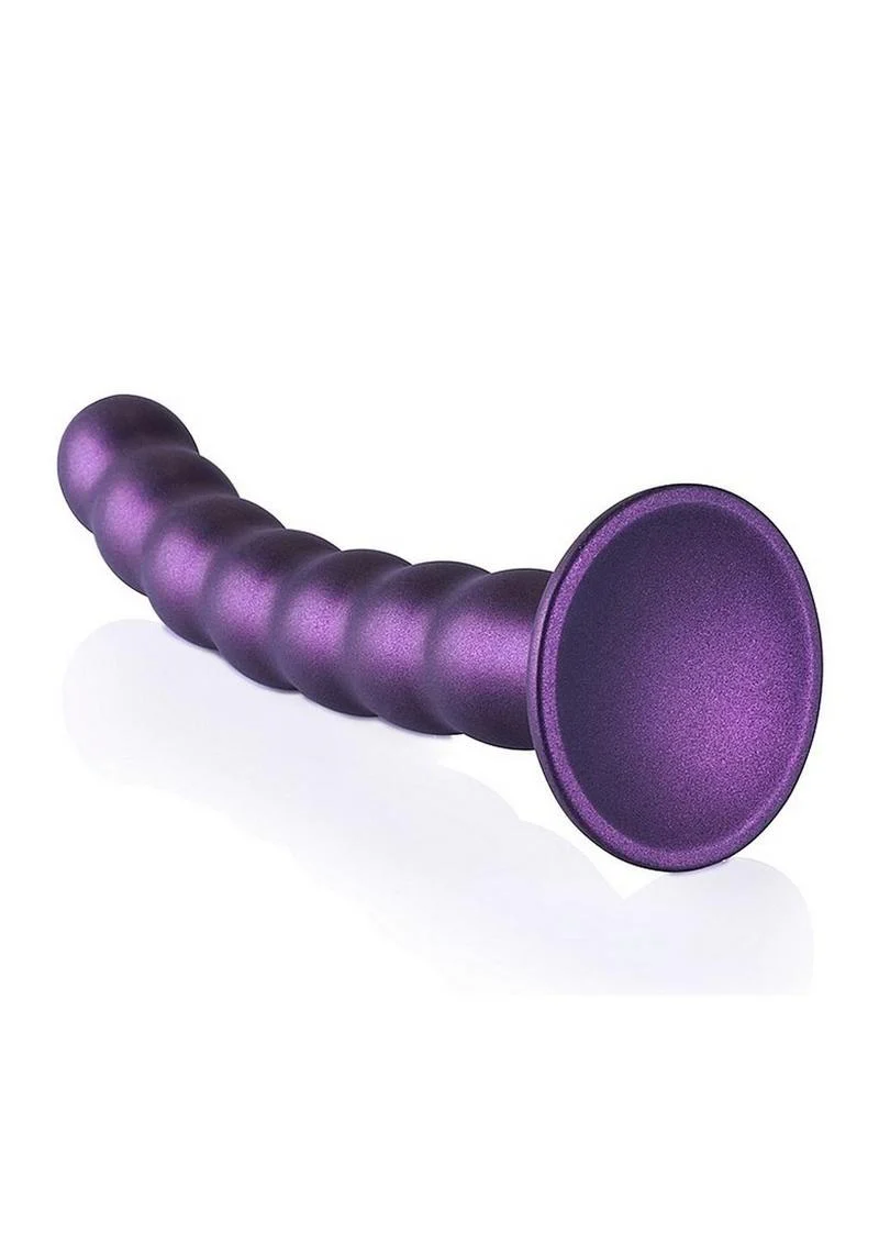 Ouch! Beaded G-Spot Dildo Metallic Rose Gold - Image 5