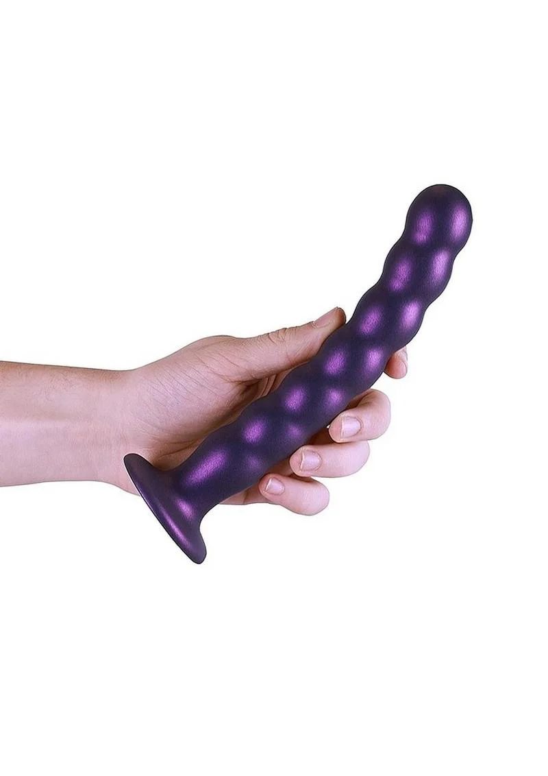 Ouch! Beaded G-Spot Dildo Metallic Rose Gold - Image 6