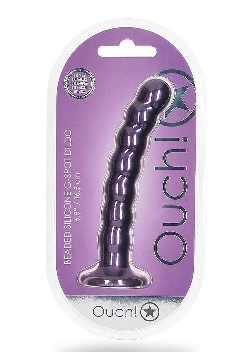 Ouch! Beaded Silicone G-Spot Dildo - Image 8