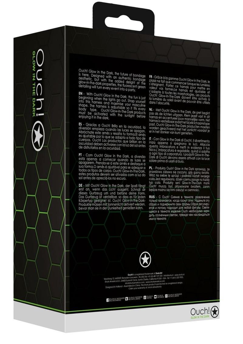 Ouch! Glow in the Dark Bonded Leather Buckle Jock Strap Fetish Wear - Image 9