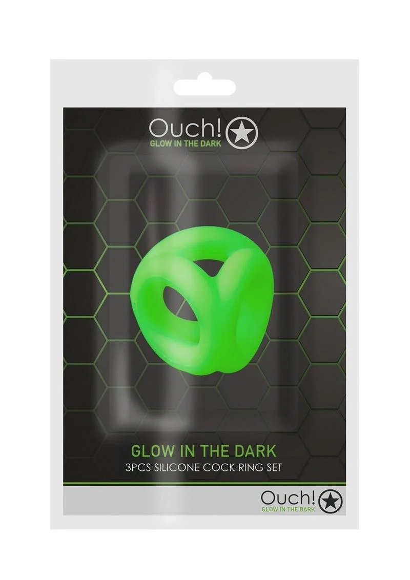 Ouch! Glow in the Dark Cock Ring And Ball Strap - Image 6