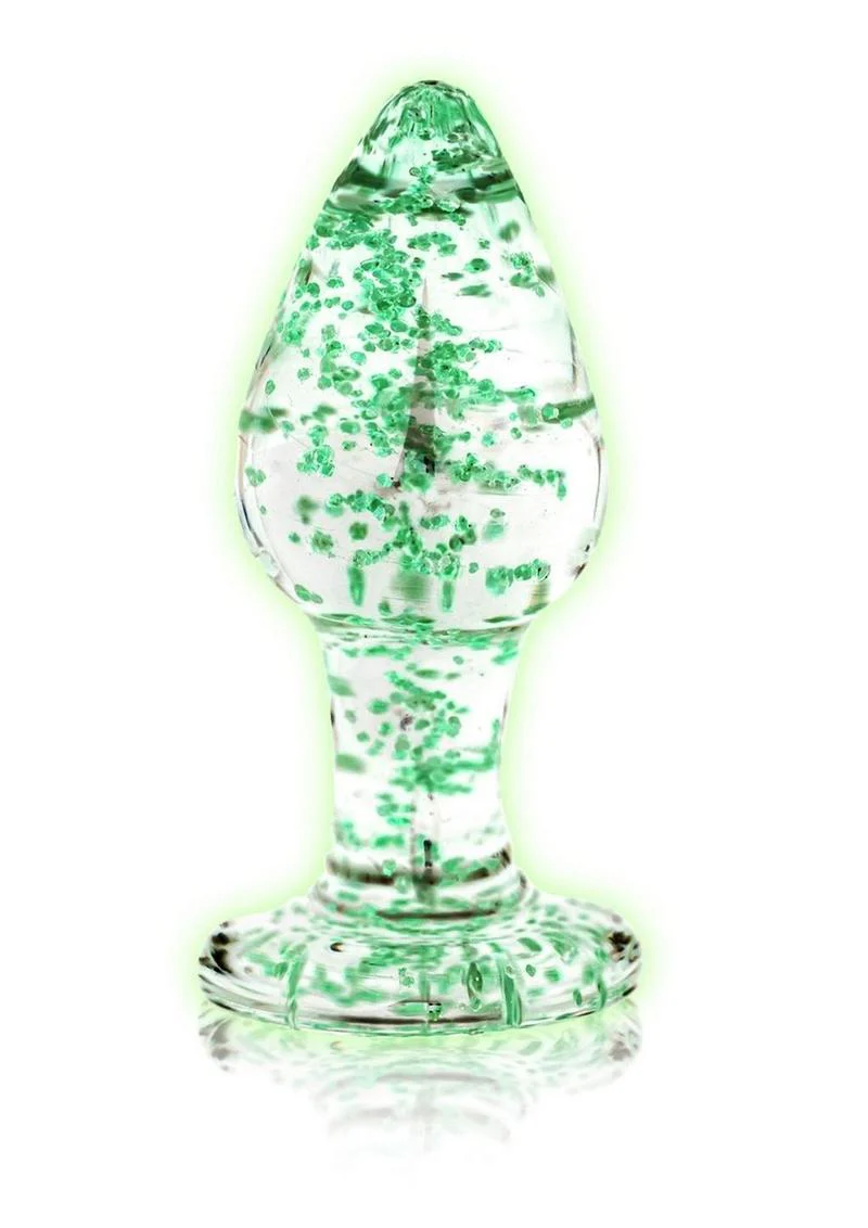Ouch! Glow in the Dark Glass Butt Plug - Image 3
