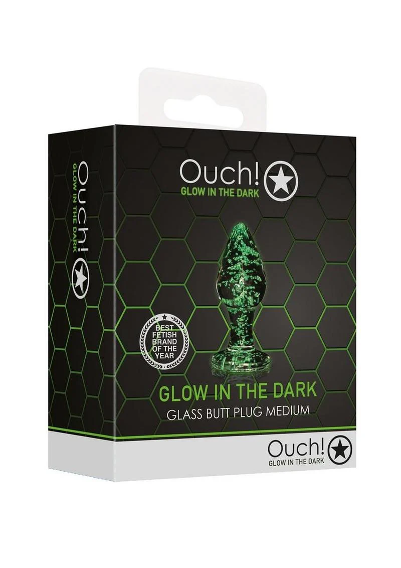 Ouch! Glow in the Dark Glass Butt Plug - Image 7