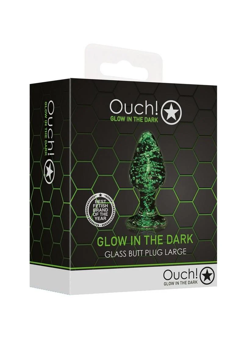 Ouch! Glow in the Dark Glass Butt Plug - Image 8