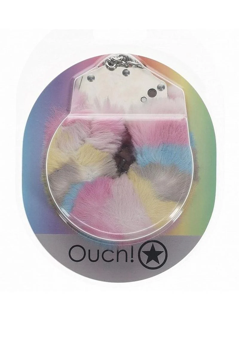 Ouch! Heavy-Duty Fluffy Handcuffs - Multicolor 2 - Image 2