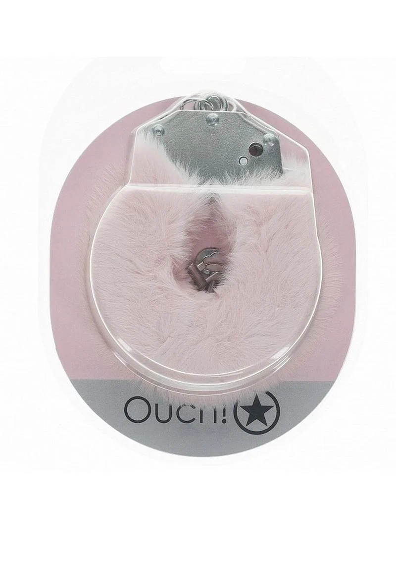 Ouch! Heavy-Duty Fluffy Handcuffs - Powder - Image 4