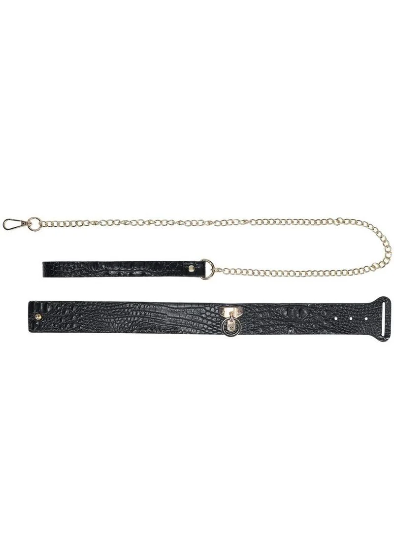 Ouch! Rome Collection Collar with Gold Leash - Image 2