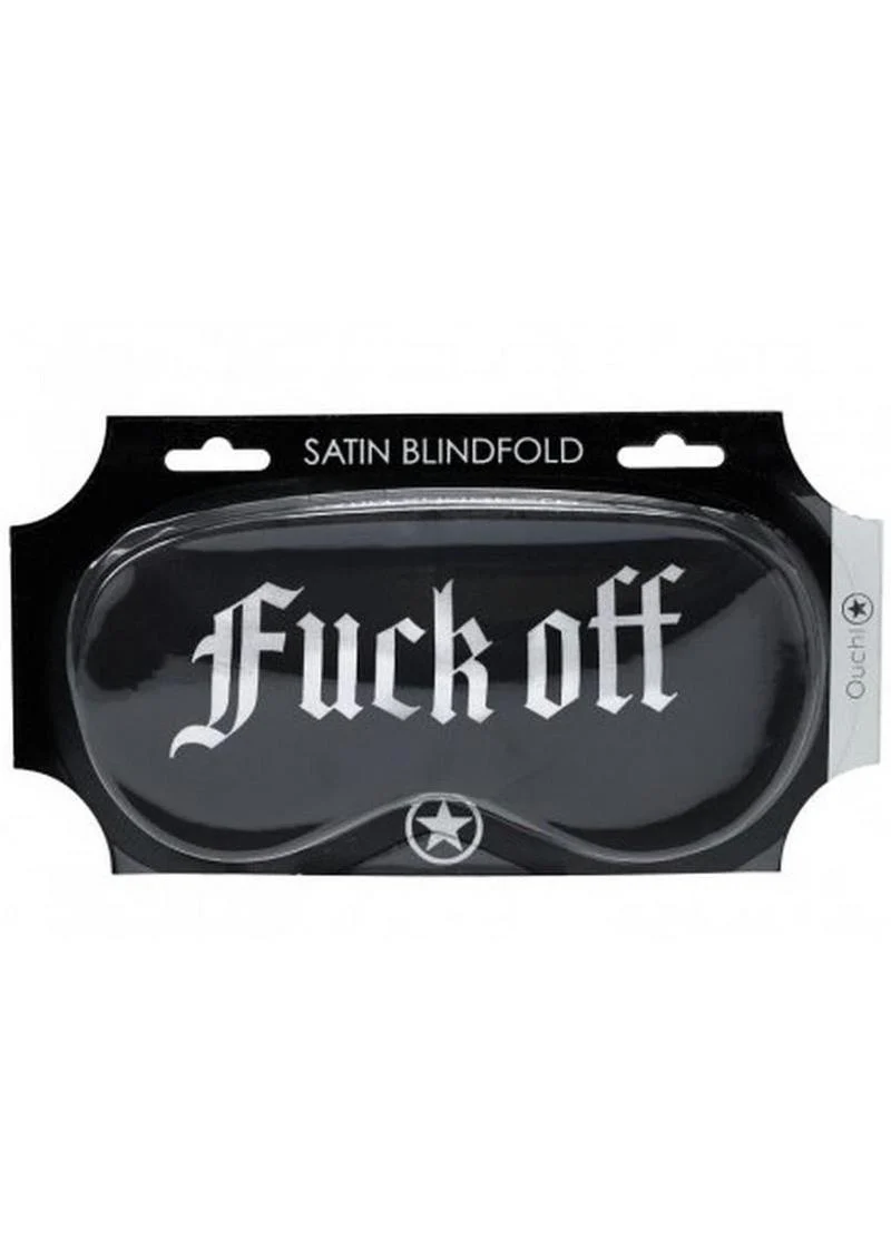 Ouch Satin Blindfold “Fuck Off” - Image 3