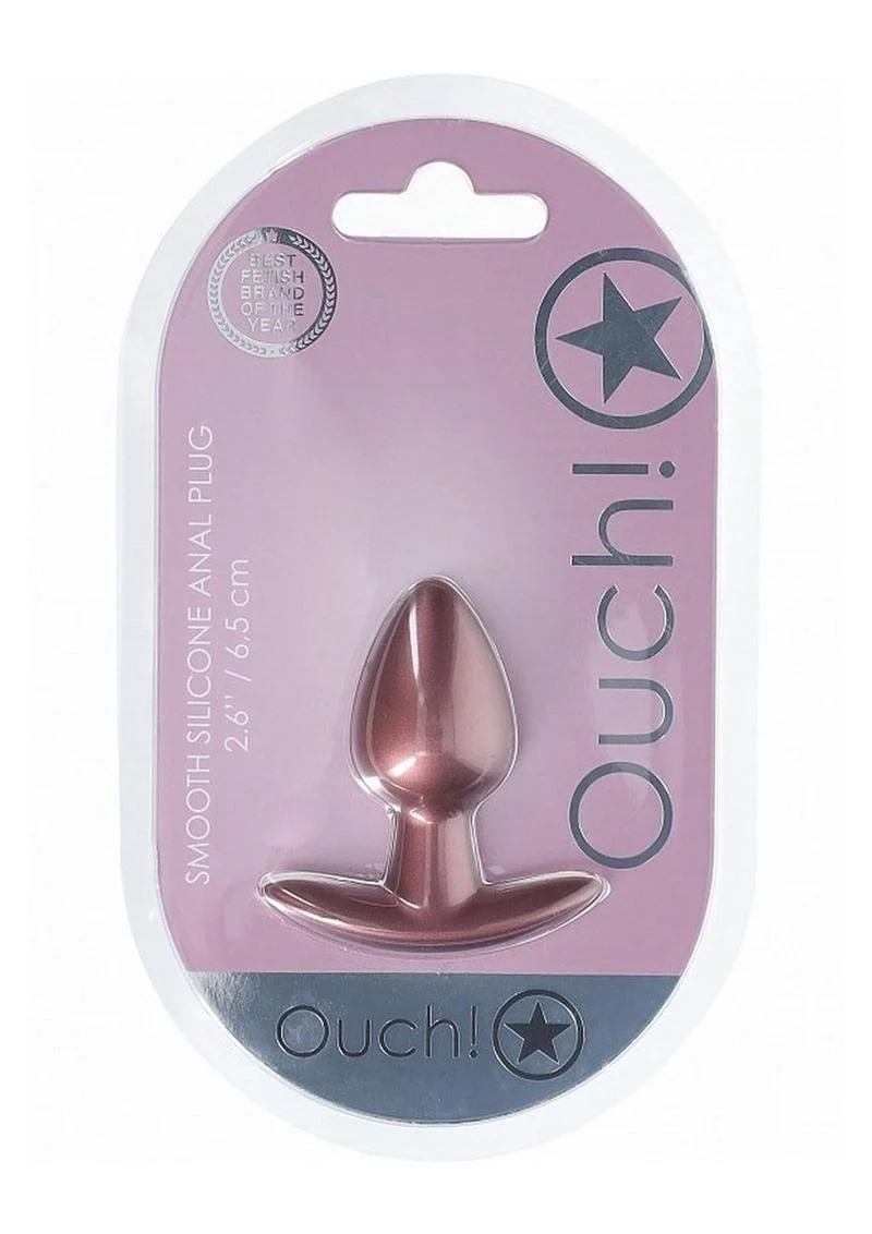 Ouch! Small Smooth Silicone Anal Plug - Image 2