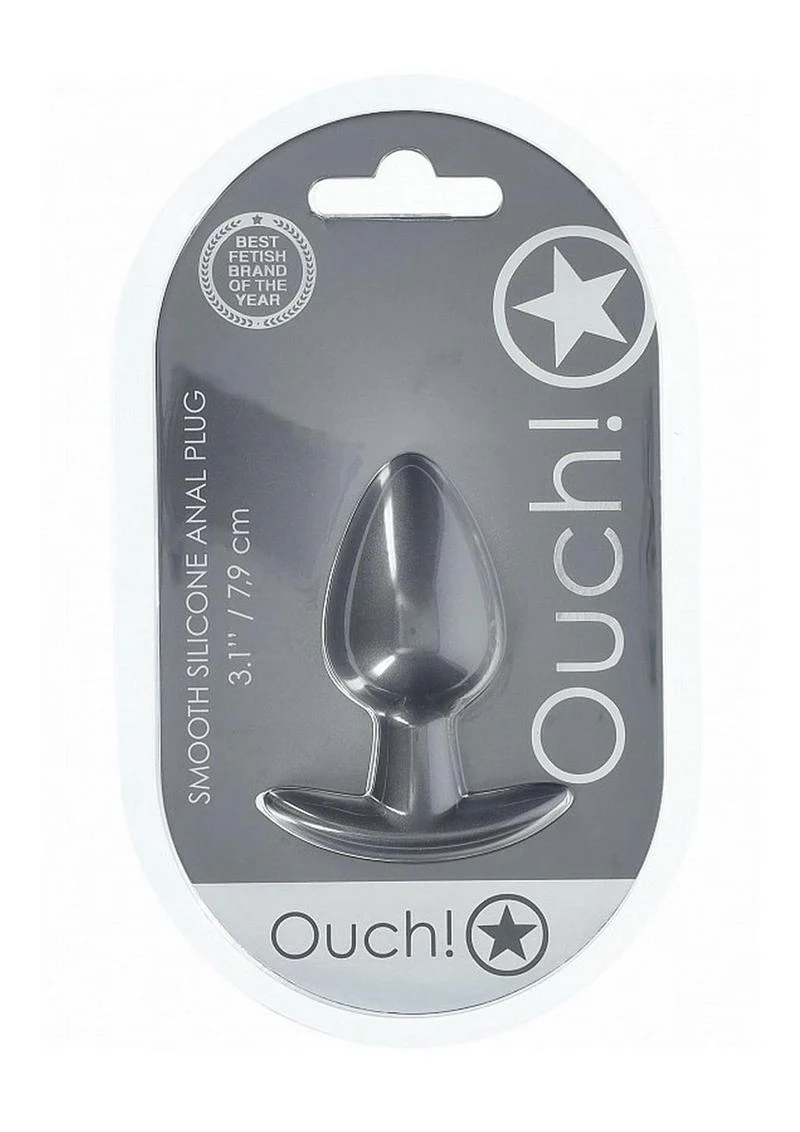 Ouch! Small Smooth Silicone Anal Plug - Image 4