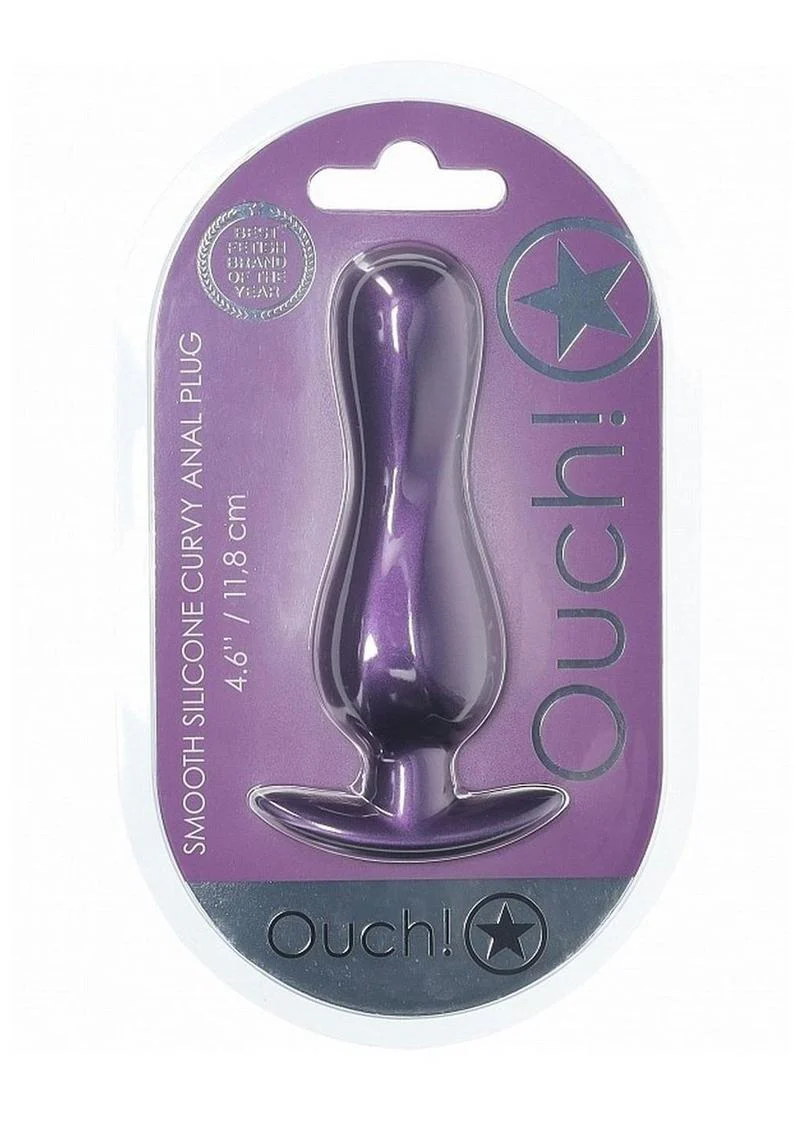 Ouch! Smooth Silicone Curvy Anal Plug - Image 2