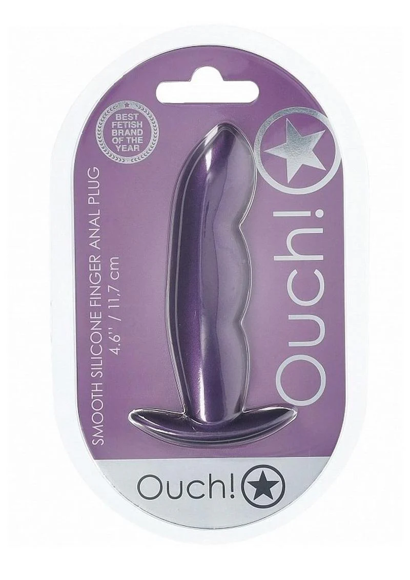 Ouch! Smooth Silicone Finger Anal Plug - Image 2
